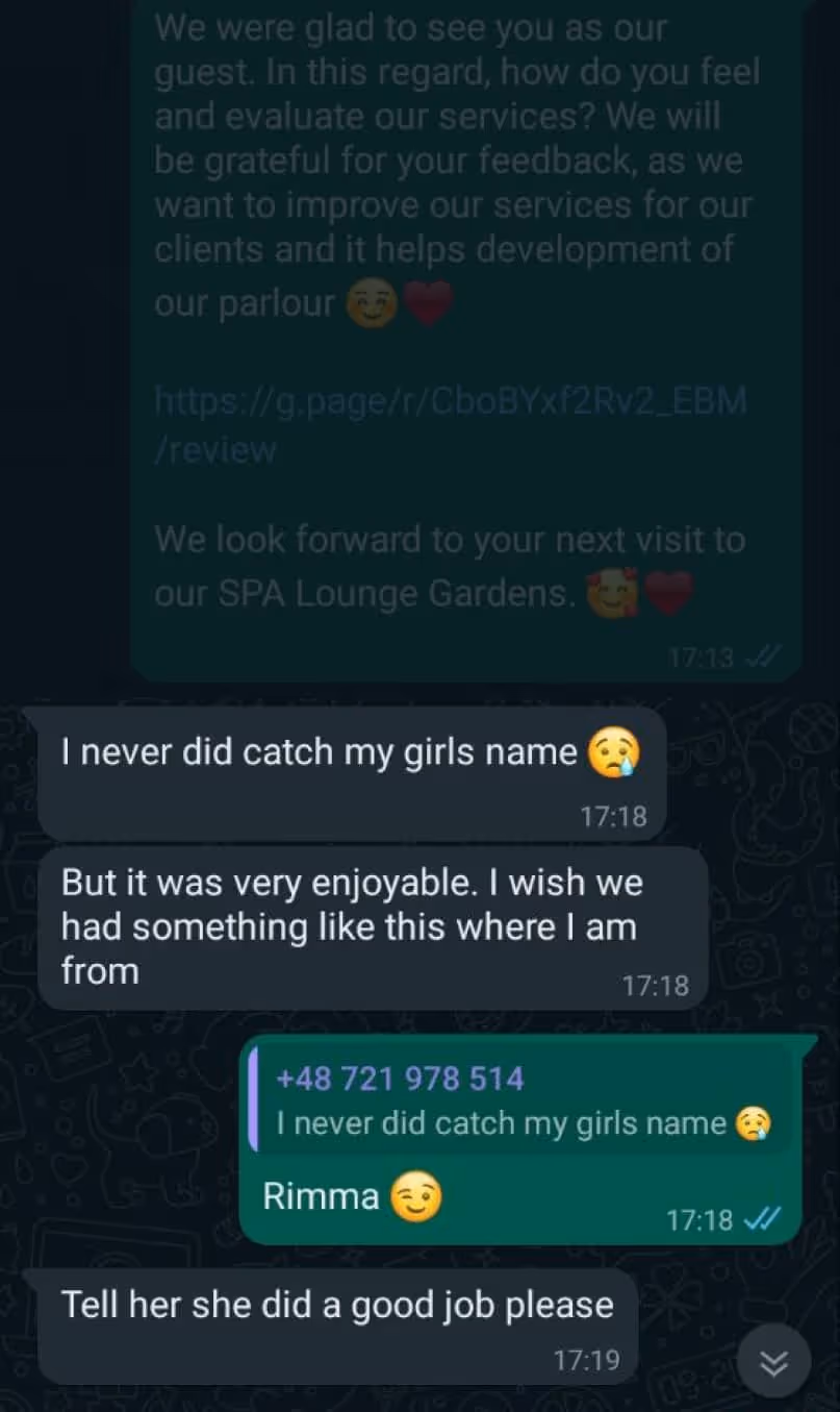 Recenzja klienta Lounge Gardens